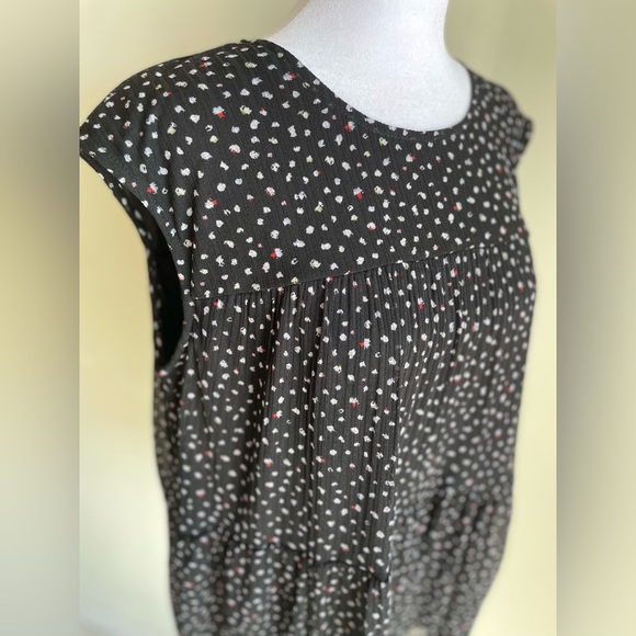 NWT JUICY COUTURE PULLOVER SLEEVELESS FLOWY BLOUSE SZ L, BLACK/PINK - Picture 10 of 15